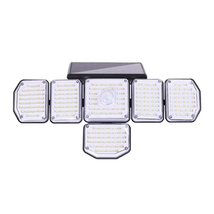 Lampe solaire extérieure de jardin à LED multi-têtes rotatives, détection de mouvement, IP65, télécommande - Product Image 5