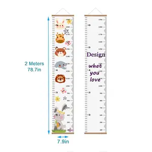 Indicator Nordic Children Kids Tape Measuring Growth Chart Wall Hanging Height Ruler