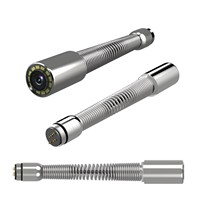 Caméra d'inspection de canalisation industrielle 23 mm, 1080p AHD, 10 IPS, auto-nivelante + 512 Hz, IP68, câble fibre optique 30 à 100 m, DVR pour égouts
