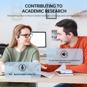 Mini dừa bóng thiết bị thời gian thực Dịch giọng nói ai Tai nghe dịch máy xương dẫn Tai nghe Google dịch - Product Image 6