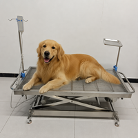 Table d'opération vétérinaire électrique à plateau en maille Easy Clean X-Cross Lift avec support de perfusion