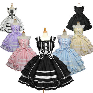 Ecowalson Lolita JSK abito usignolo e rosa Jsk abito stile gotico stile Vintage scuro vittoriano principessa abito da festa senza maniche - Product Image 1