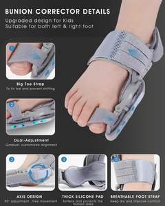 مصحح تشوه إصبع القدم الكبير، فاصل أصابع القدم قابل للتعديل، مضاد للانزلاق، مصنوع من النايلون، مناسب لجميع الأعمار، للقدم اليسرى/اليمنى، لتخفيف آلام التهاب المفاصل - Product Image 4