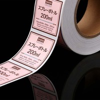 Étiquettes autocollantes en papier enroulé, personnalisées OEM/ODM, imperméables, réutilisables, durables, couleur pleine, avec logo personnalisé, 500 pièces pour
