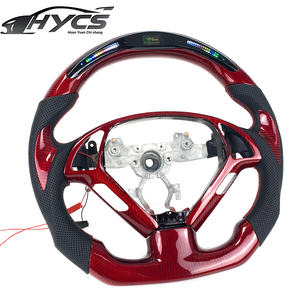 G37 рулевое колесо светодиодный дисплей экран из углеродного волокна Рулевое колесо для Infiniti G37 G37X G25 Спортивное Рулевое Колесо - Product Image 2