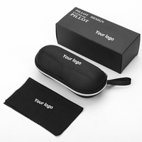 28 étuis de lunettes noires, pot de protection pour lunettes, LOGO personnalisé, boîte à lunettes de poche