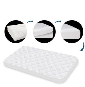 Bamboo Terry Quilted <strong>Waterproof</strong> White Baby <strong>Cots</strong> <strong>Bed</strong> Baby Crib Fitted <strong>Mattress</strong> Pad/ Cover/<strong>protector</strong> - Product Image 2