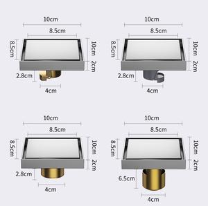 Desagüe de suelo de baño de alta calidad, drenaje de acero inoxidable, inserto de azulejo del Suelo, colador de ducha de latón dorado negro, desagüe de suelo - Product Image 4