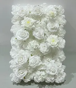 XA popolare 3D su misura su misura arrotolare x pannello di decorazione per matrimonio con sfondo floreale rosa 8ft