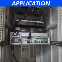 Kit de rails de rack de serveur en L réglables 1U, capacité de charge 50 kg, vis M6, écrous cage, pour armoire 19 pouces, noir, en stock