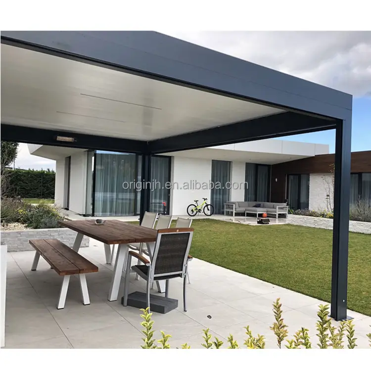 Outdoor Living Design Standaard Klassieke Stijl Aluminium Louvre Dak Pergola Kits