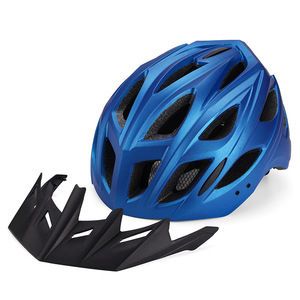 Casque de vélo moulé en une seule pièce, unisexe, adulte, respirant, pour VTT et route, rouge, noir, vert olive, bleu, violet foncé - Product Image 3
