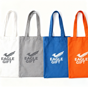 Sac fourre-tout en coton durable à grande capacité avec logo imprimé personnalisé en tissu écologique biologique - Product Image 1