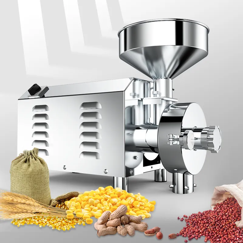 Comercial e industrial de arroz trigo moinho de farinha de feijão que faz a máquina 1500W MOEDOR DE GRÃOS