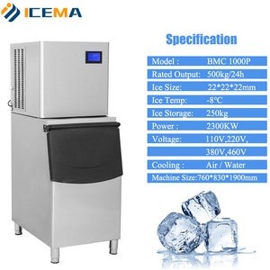 Năng suất cao 150kg ~ 500kg hàng ngày Cube <span class=keywords><strong>Ice</strong></span> Máy CE chứng nhận ăn được <span class=keywords><strong>Ice</strong></span> Cube <span class=keywords><strong>Maker</strong></span> 400kg Emerson thiết yếu động cơ bánh - Product Image 3