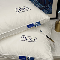 Hôtel king size oreiller poids élevé remplissage coton hilton oreiller 1000g avec sac oreiller en plumes pour dormir