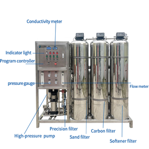 Machine de production d'eau minérale pour usine de boissons, machine de purification d'eau, <span class=keywords><strong>réservoir</strong></span> FRP 1000LPH, unité de fonctionnement intelligente - Product Image 5