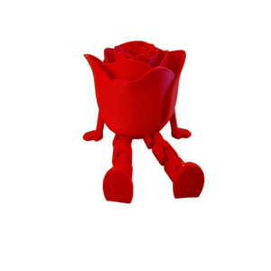 New American Style 3D Printed <b>PLA</b> Material Sitting Rose Movable Joints Valentine's Day Qixi Festival Home Desktop Decoration - Product Image 5
