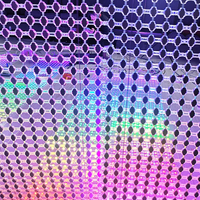 Écran LED flexible programmable transparent Fushilong P40 RGBW pour façade de bâtiment, paysage, média, ascenseur, animation