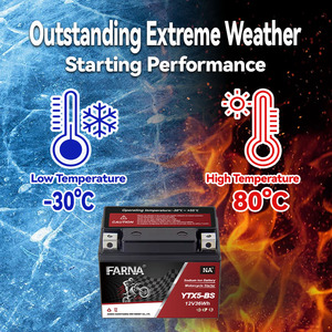 Batterie d'ion de sodium de bonne performance de la température 3AH <span class=keywords><strong>YTX5</strong></span> à charge rapide exclusive 36Wh batterie scellée sans entretien - Product Image 5