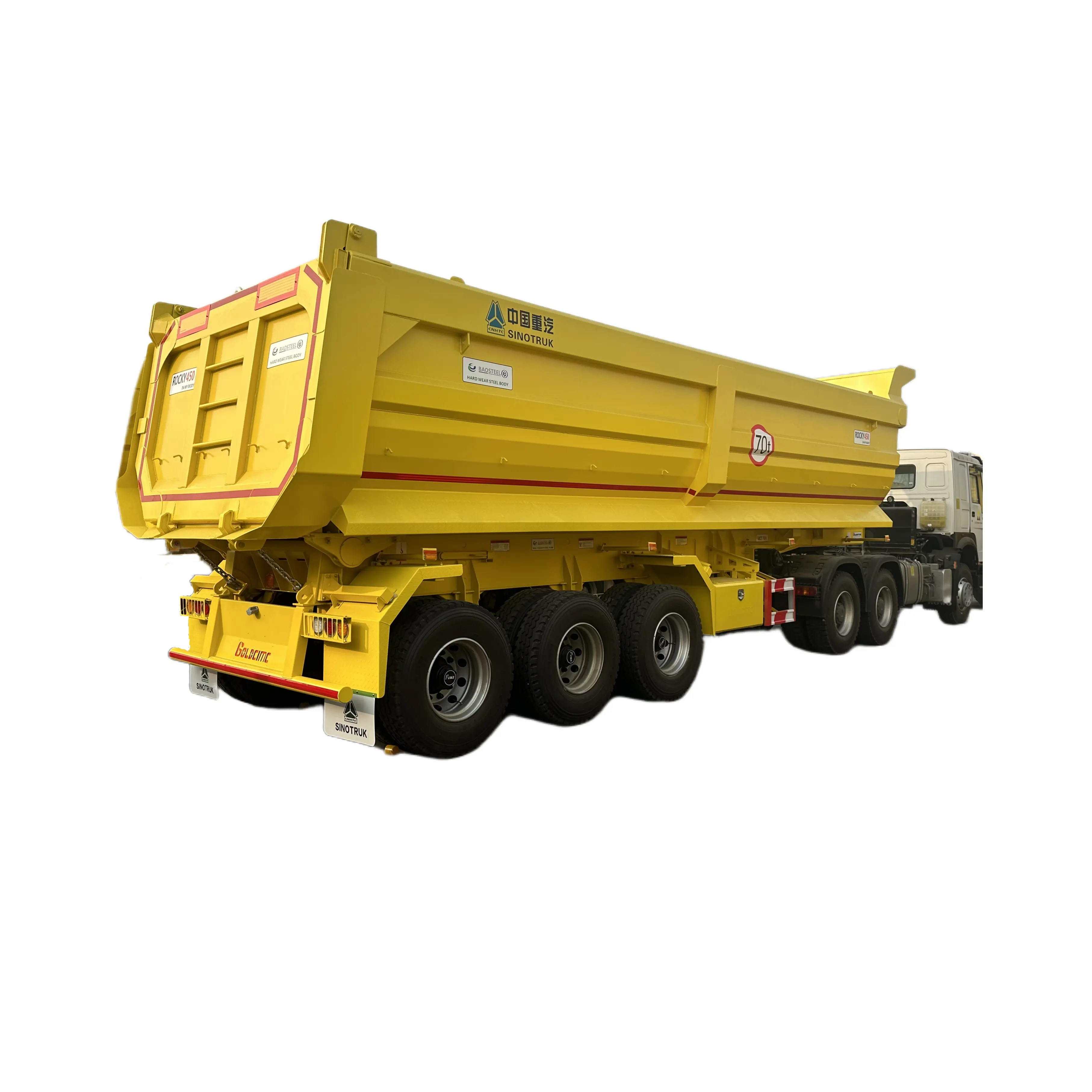 Harga Bagus 2 3 4 as roda dump semi trailer 50ton 80ton 100ton dump tipper trailer