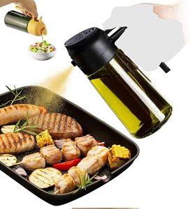 470ml Mist 2 in 1 Olive Oil <b>Dispenser</b> <b>Bottle</b> Premium Glass Oil Spray <b>Bottle</b> Oil Sprayer for Cooking - Product Image 2