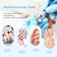 Yaqin Nouveau 4mm 5 en 1 Forets À Ongles Professionnel Nail Cleaner Bits Manucure Gel Perceuses Électriques Accessoires Manucure Bit Outil