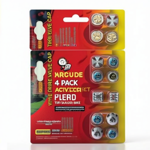Juego de tapas para válvulas de neumáticos, paquete de 4 diseños surtidos para coche, camión, bicicleta - Product Image 2