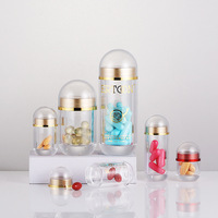 Flacon vide de luxe en plastique dépoli/mat de 100 ml/150 ml avec bouchon à vis pour compléments alimentaires et nutritionnels, comprimés, pilules et capsules
