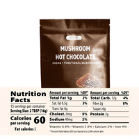 Mélange de café aux champignons naturels 7 en 1 : Extrait de Crinière de lion, Cordyceps, Ganoderma, Chaga, Amer, pour adultes