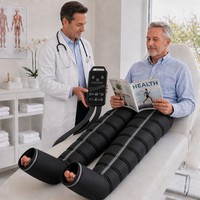 Masseur de jambes à compression d'air avant et après l'entraînement, bottes à 8 chambres avec contrôle du minuterie pour une récupération musculaire rapide