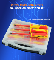 Ensemble d'outils professionnels pour électriciens, isolés VDE, à commande manuelle, OEM, avec mallette rigide, pour la réparation de véhicules à énergie nouvelle