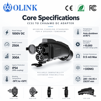 Adaptateur OLINK CCS1 vers CHAdeMO, charge rapide DC 250A 1000V, connecteur de chargeur EV pour station de charge de véhicules électriques CHAdeMO