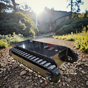 Châssis <span class=keywords><strong>de</strong></span> train <span class=keywords><strong>de</strong></span> roulement en acier au carbone en caoutchouc personnalisé pour les robots <span class=keywords><strong>de</strong></span> construction agricole petite machine charge maximale 200-500KG - Product Image 2