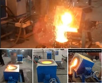 Four à induction de fusion 35KW 30Kg pour four industriel de fusion électrique d'or cuivre fer argent cuivre métal acier