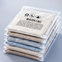 Sacs de compression sous vide transparents en PE personnalisés en usine avec double fermeture éclair et impression d'avertissement pour le rangement des vêtements, textiles, literie et chaussures