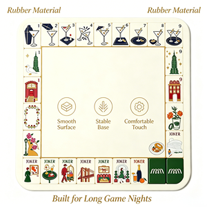 Portable Mahjong <b>Table</b> Mat <b>Foldable</b> Gambling <b>Game</b> Board Custom Print Quilted <b>Game</b> for Travel and Indoor Play - Product Image 3