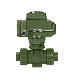 Vanne à boisseau sphérique COVNA, commande urgente sous 90 jours, DN50, 2 pouces, 3 voies, port en T, 220V, électrique, vanne à boisseau sphérique en UPVC, vanne à boisseau sphérique en PVC à double union - Product Image 4