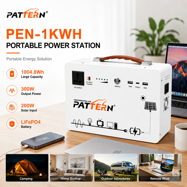 PATTERN 1kW Solar Generator Portable Lithium Power Station Best Solar Generator Power Banks & Power Station Generator Solar