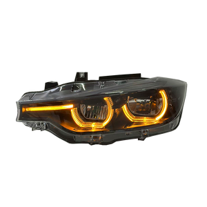 Faros Delanteros SJC Auto V3 Exclusive Black Shadow Line para <span class=keywords><strong>BMW</strong></span> F30 F35 <span class=keywords><strong>320i</strong></span> 328i 330i, 3 Colores LED DRL, Ojos de Ángel - Product Image 6