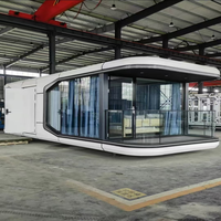 Capsule spatiale préfabriquée extensible pour appartement et villa, structure en acier léger, installation rapide