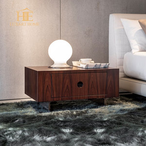 Set Camera da Letto Moderno di Lusso Stile Americano California King con Contenitore, Letto in Vera Pelle, Struttura in Legno di Betulla, Colore Personalizzabile - Product Image 5