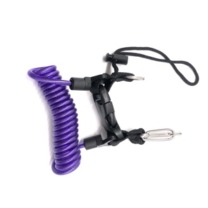 Dây Cáp Thép Lò Xo Bọc Nhựa Màu Khác Nhau Có Móc Carabiner - Product Image 5