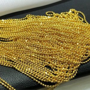 Xinfly - Cadena de Bolas Facetadas de Oro Amarillo Sólido de 18 Quilates y 1 mm para Hombre, Collar Personalizado de Estilo Hip Hop para Bodas y Regalos - Product Image 4