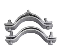 Support de fixation en acier galvanisé à chaud pour poteau, avec pince de serrage pour montage sur table et câble électrique