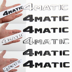 สำหรับ Mercedes Benz A B C E G S ML SL CL GLA CLA Class AMG 4 MATIC 4 MATIC ลำต้นโครเมี่ยมสีดำด้านสติกเกอร์ป้ายสัญลักษณ์ตัวอักษร - Product Image 3