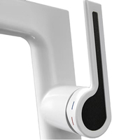 BM-3299C blanc zinc extractible robinet salle de bain bassin pont monté monotrou chaud/froid mitigeur filtré lavabo robinets utilisation scolaire