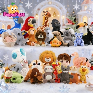 Peluche Mascotte de Festival Prête à l'Expédition, 30cm, Super Douce, en Coton PP, Animal Réaliste Assis, Léopard des Neiges aux Yeux Bleus et Longue Fourrure - Product Image 5