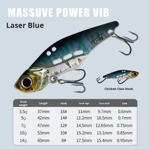 Esca Vibrante Affondante con Occhi 3D, Lame Metalliche, <span class=keywords><strong>Esche</strong></span> <span class=keywords><strong>Artificiali</strong></span> Crankbait Vibe <span class=keywords><strong>per</strong></span> Pesca in Fiume, Acqua Salata e Spigola - Product Image 6