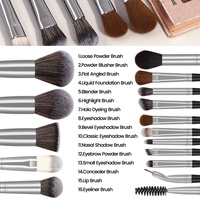 MAANGE-Pinceau de maquillage vegan avec logo personnalisé, ensemble de 16 pinceaux de maquillage professionnel à manche larme